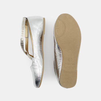 Ballerine croisée irisé gris fille