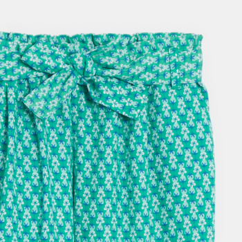 Pantalon fluide imprimé vert Fille