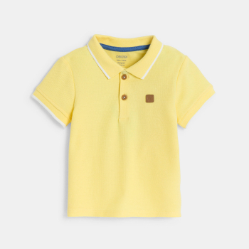 Baby boy's yellow piqué polo shirt
