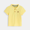 Polo maille piquée jaune bébé garçon