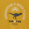 T-shirt manches courtes à message jaune curry Garçon