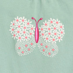 Baby girl's green floral...