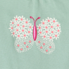 Baby girl's green floral butterfly romper.