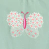 Baby girl's green floral butterfly romper.