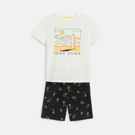 Boy's blue soft jersey shortie pyjamas