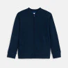 Boy's soft plain blue fleece baseball sweatshirt