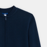 Sweat-shirt teddy en molleton uni bleu Garçon