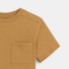 Boy's plain brown short-sleeve T-shirt