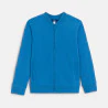 Sweat-shirt teddy en molleton uni bleu Garçon