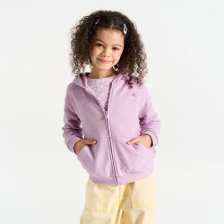 Sweat-shirt à capuche mauve Fille