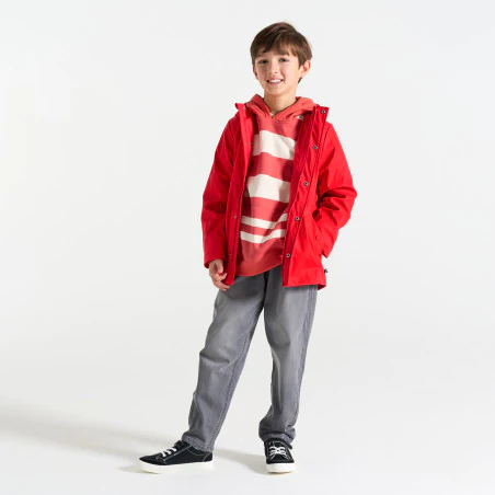 Boy's red raincoat