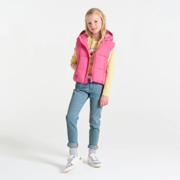 Girl's blue belted skinny jeans