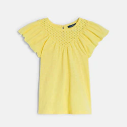 Girls' yellow broderie...