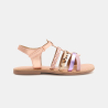 Girl's pink shiny strappy sandal