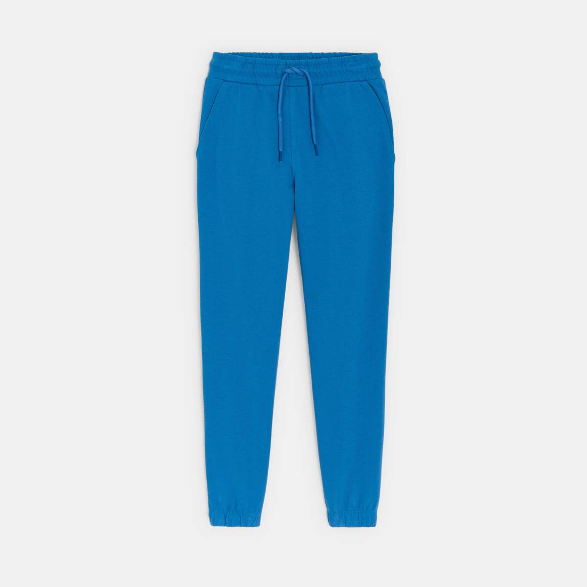 Jogging en molleton light uni bleu Garçon Jogging en molleton light uni bleu Garçon
