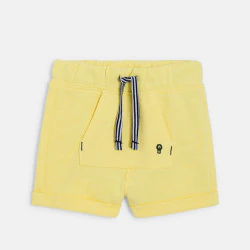 Baby boy's yellow fleece shorts