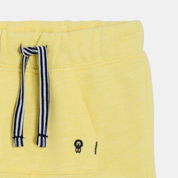 Baby boy's yellow fleece shorts