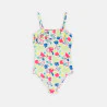 Maillot de bain rayé 1 pièce blanc Fille