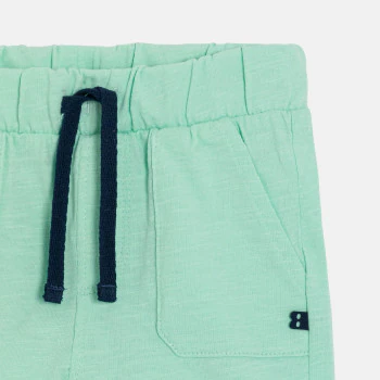 Short en maille légère vert bébé garçon