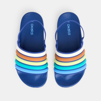 Sandales rayées multicolores garçon