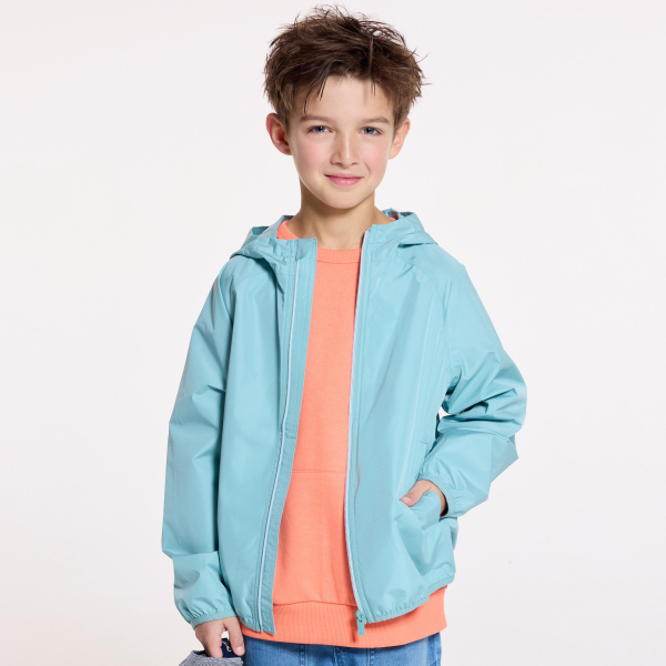 Blouson coupe-vent imperméable vert Garçon