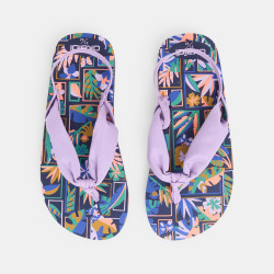 Tongs à fleurs bride tissu...