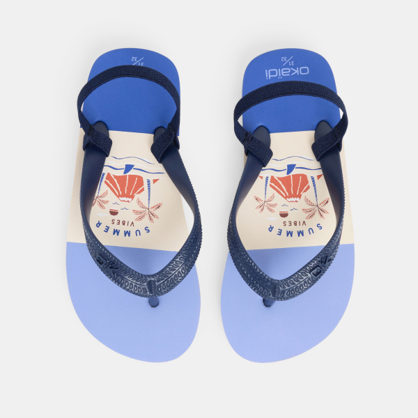 Boy's blue flip-flops