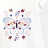Baby girl's white butterfly print T-shirt
