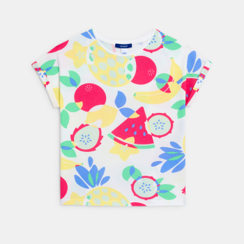 Girl's multicoloured printed T-shirt