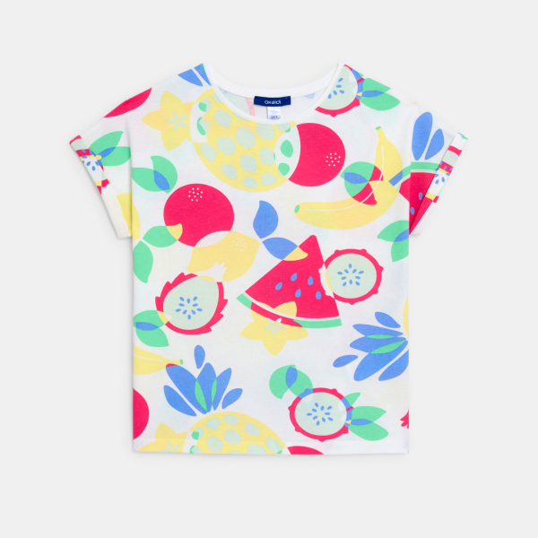 Girl's multicoloured printed T-shirt