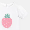 Baby girl's white sequinned T-shirt