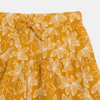 Short évasé imprimé jaune curry Fille