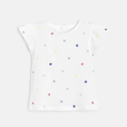 Baby girl's white floral...