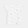 Baby girl's white floral print T-shirt