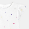 Baby girl's white floral print T-shirt