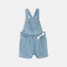 Baby girl blue denim short dungarees