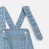 Baby girl blue denim short dungarees