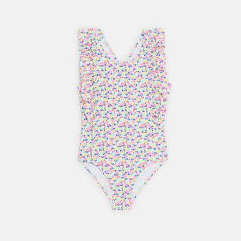 Maillot de bain 1 pièce imprimé multicolore Fille