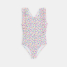 Girl's multicoloured printed swimming costume