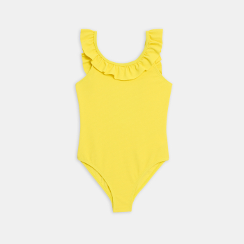 Girl's yellow swimming costume