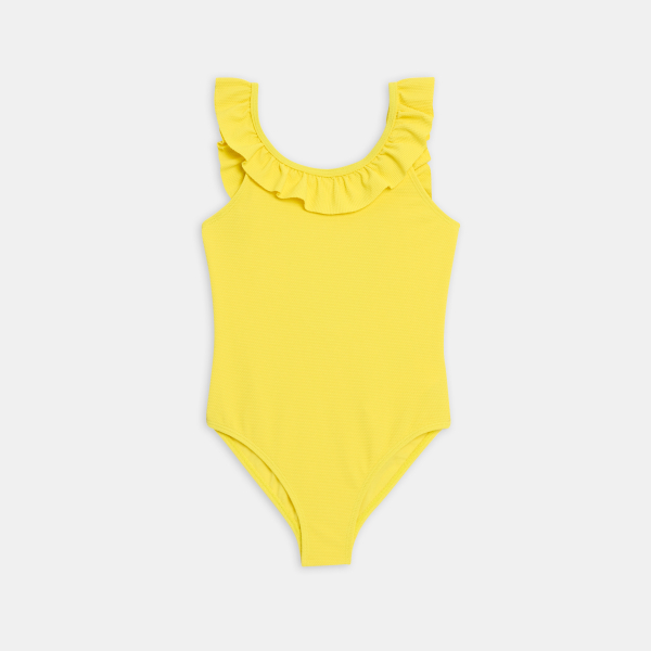 Girl's yellow swimming costume