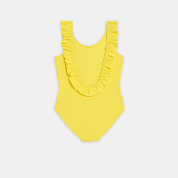 Girl's yellow swimming costume