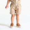 Bermuda imprimé coton fantaisie beige bébé garçon