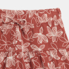 Girl's sienna brown printed flared shorts