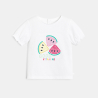 Baby girl's white sequinned T-shirt