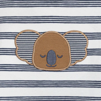 Combi courte rayée koala bleu bébé garçon