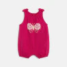 Baby girl's pink butterfly romper.