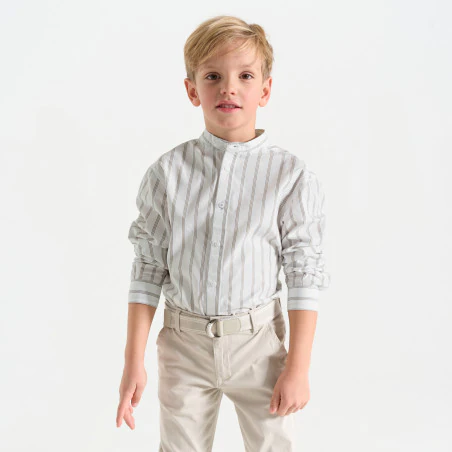 Chemise rayée blanc Garçon