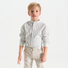Boy's white striped shirt