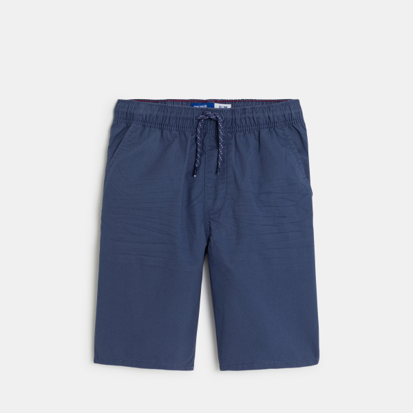Bermuda slim en toile unie garçon
